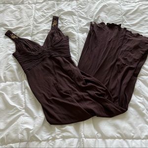 Y2K Badgley Mischka formal dress - brown